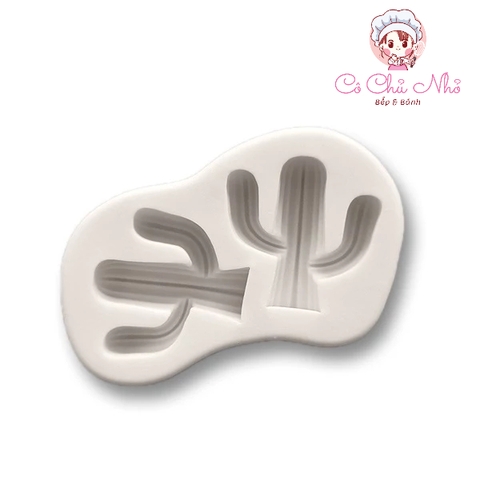Khuôn Silicon 2 cây xương rồng 4618