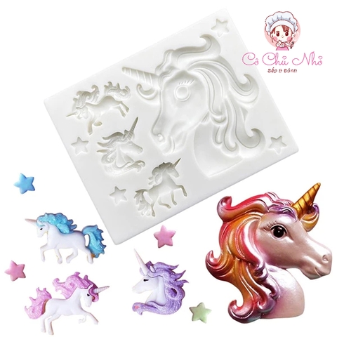Khuôn Silicon đầu ngựa unicorn (nhiều mẫu)