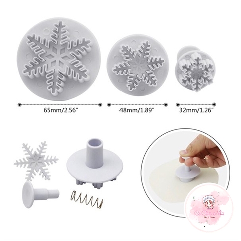 Cutter Bộ nhấn lò xo hình hoa tuyết