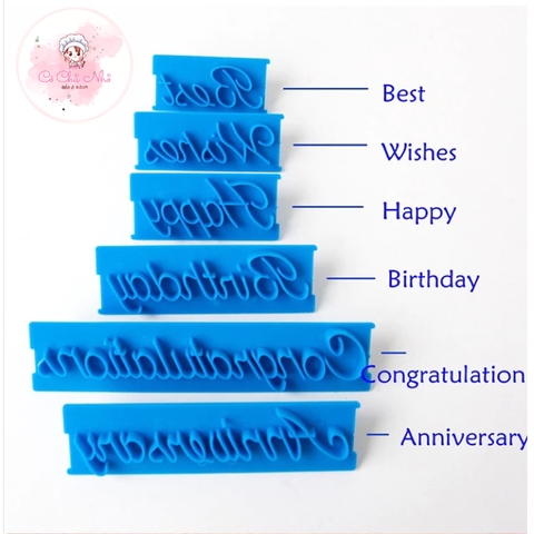 Khuôn nhựa các mẫu chữ 4pcs