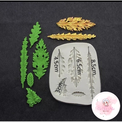 Khuôn Silicon 5 lá dài trắng - MM-4405