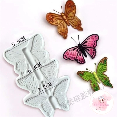 Khuôn Silicon mô hình bướm to 2023