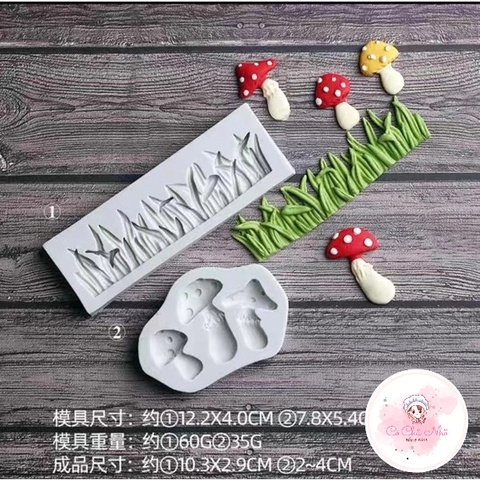 Khuôn silicon hình cỏ cây