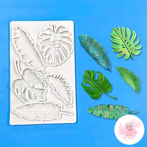 Khuôn Silicon 5 lá đại nhiệt đới nhiều mẫu MM-4590