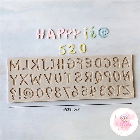 Khuôn Silicon chữ hoa số dài - 6060c