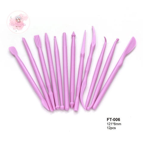 Bộ 12 dụng cụ tạo hình đất sét