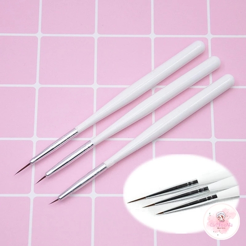 Bộ cọ nét 3 cây cán gỗ trắng - RTG số 27