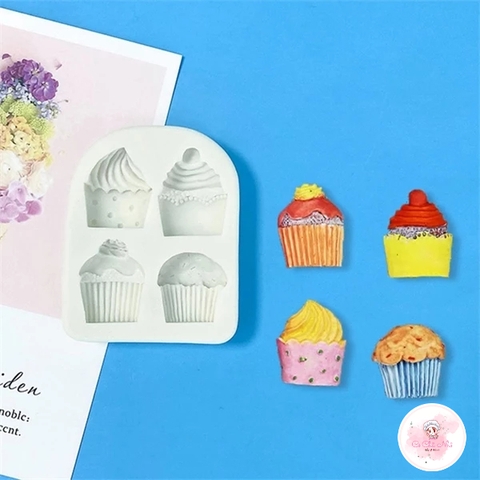 Khuôn Silicon 4 ly kem