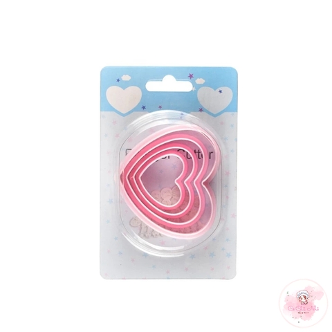 Cutter Set 4 khuôn nhựa cắt đất sét (hình trái tim)