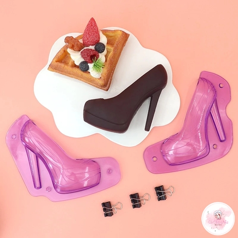 Khuôn socola nhựa cứng giày cao gót, túi xách, nước hoa, quả trứng mẫu mới dày đẹp