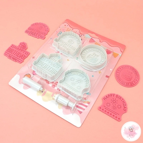 (new) Khuôn nhấn lò xo, nhấn bánh quy chữ nhiều mẫu