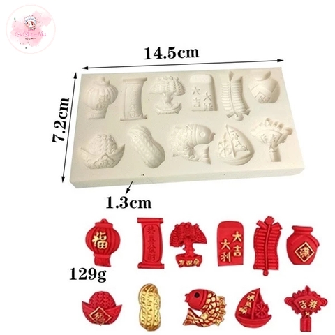 Khuôn silicon tạo hình trang trí lồng đèn, cá chép,.. mẫu mới