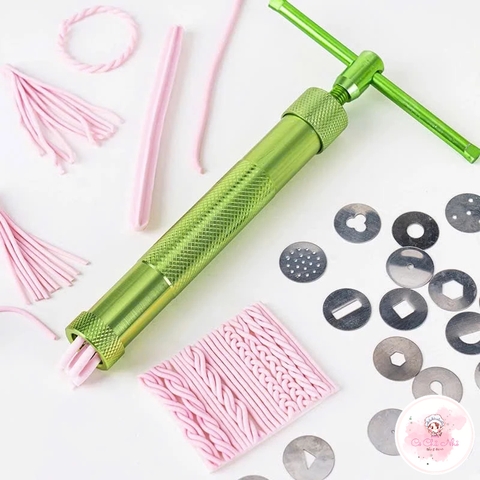 Bộ dụng cụ đùn đất sét, đất nặn, bánh kem, dụng cụ tạo hình đất sét