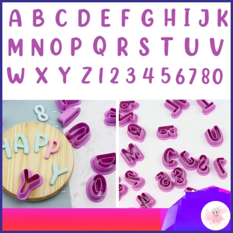 Bộ cutter chữ, số 3cm mẫu mới.