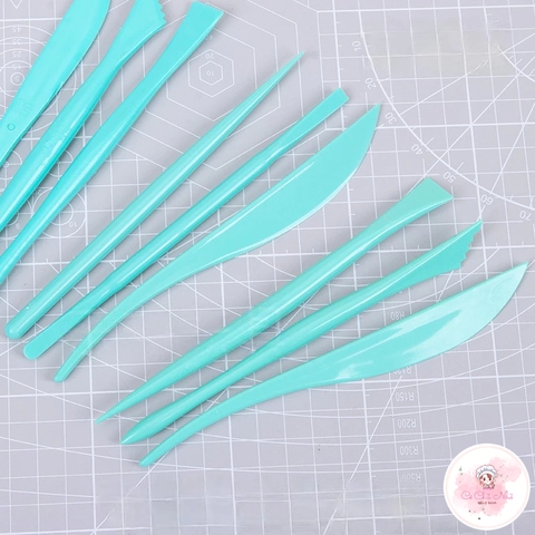 Bộ 3 dụng cụ tạo hình đất sét (xanh ngọc)