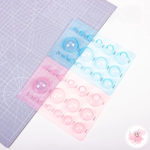 Khuôn nhựa chia đất sét (xanh/hồng)