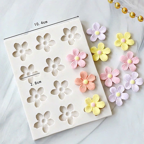 Khuôn silicon 12 hoa mai đào - MM-4592