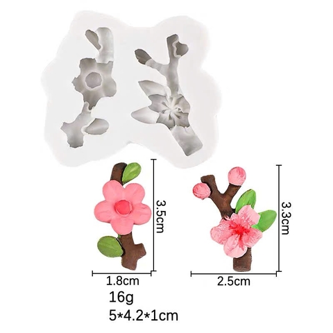 Khuôn Silicon 2 cành đào