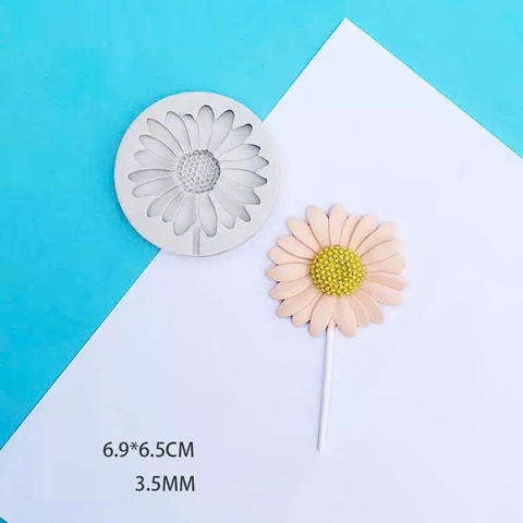 Khuôn Silicon hoa cúc lớn 6.5cm