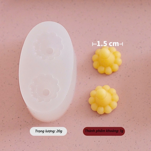 Khuôn Silicon 2 nón 1.5cm