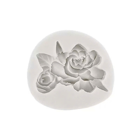 Khuôn silicon 2 bông hồng khuôn xám