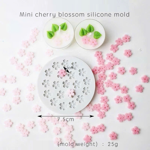 Khuôn silicon hoa anh đào mini
