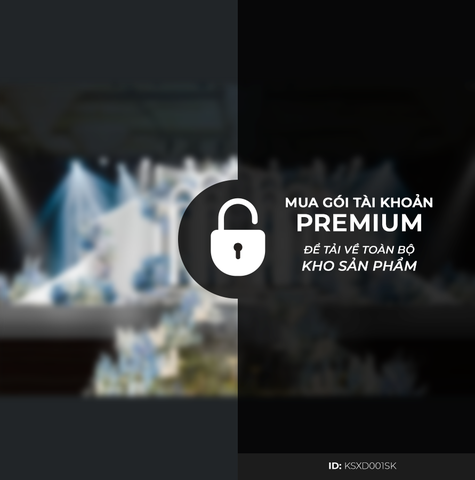 Sân Khấu Khách Sạn Tone Xanh Dương KSXD001SK