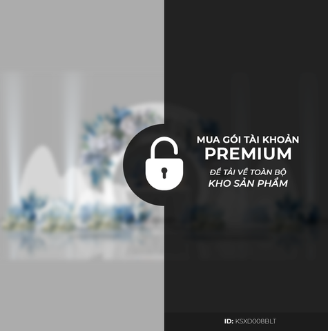 Bàn Lễ Tân Khách Sạn Tone Xanh Dương KSXD008BLT