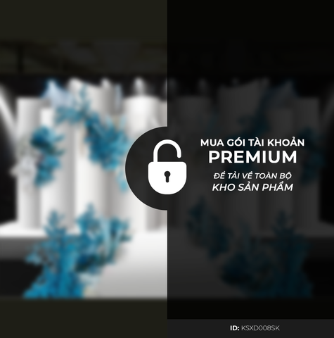 Sân Khấu Khách Sạn Tone Xanh Dương KSXD008SK