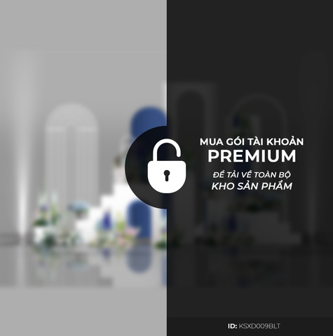 Bàn Lễ Tân Khách Sạn Tone Xanh Dương KSXD009BLT