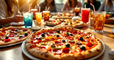 Tiệc tùng linh đình: Khuyến mãi combo pizza và nước ngọt siêu tiết kiệm