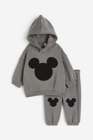 Set nỉ xám đậm / Mickey 2