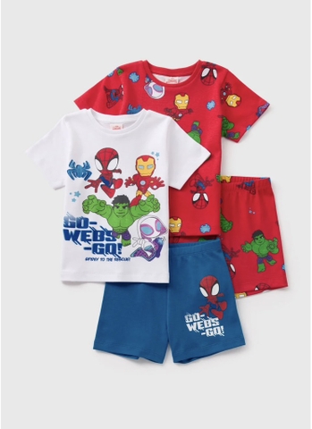 Set cộc tay (2 bộ) trắng / Marvel