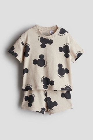 Set cộc tay nâu nhạt / Mickey