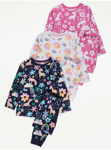 Set dài tay (3 bộ) hồng đậm / kỳ lân
