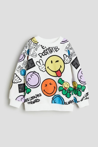 Áo nỉ trắng / Smiley World