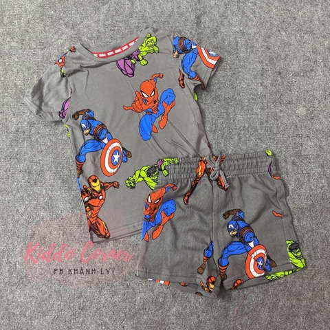 Set cộc tay xám đậm / Marvel