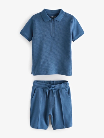 Set polo xanh biển
