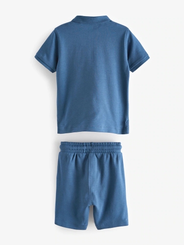Set polo xanh biển