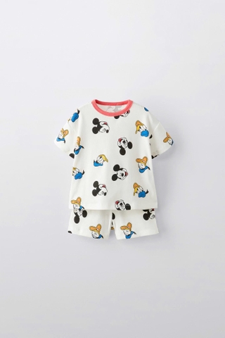 Set cộc tay trắng / Disney Zara