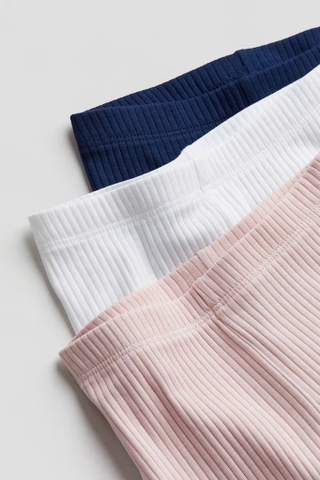 Quần shorts leggings (3 quần) hồng nhạt, trắng, xanh biển đậm