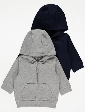 Áo khoác nỉ navy / mũ tai gấu