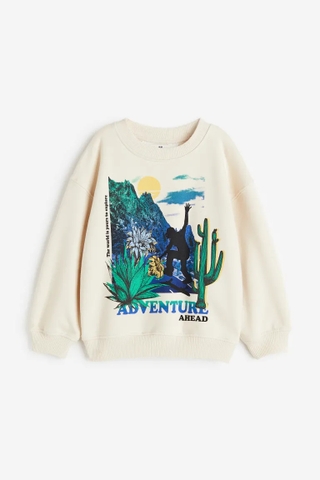 Áo nỉ trắng ngà / Adventure Ahead