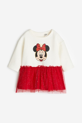 Váy dài tay trắng ngà / Minnie