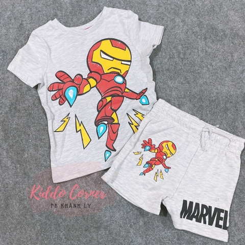 Set cộc tay xám nhạt / Iron Man