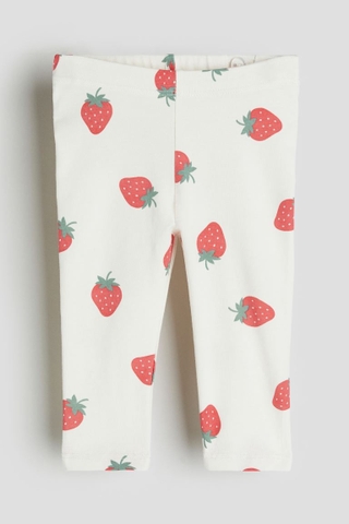 Quần leggings trắng / dâu