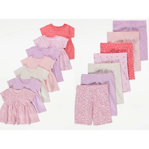 Set cộc tay màu sắc / hoa nhí