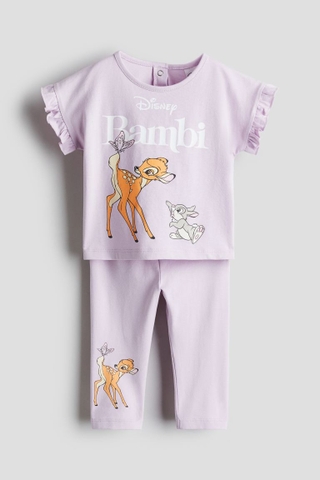 Set cộc tay tím nhạt / Bambi
