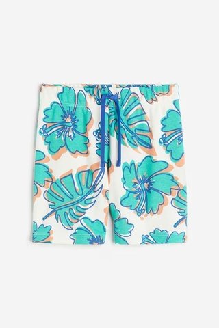Quần shorts trắng ngà / lá xanh