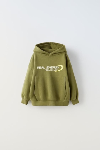 Áo nỉ xanh khaki / Real Energy